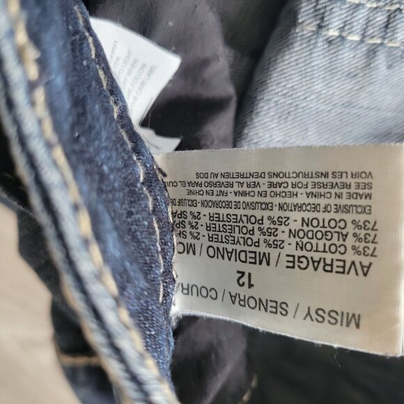 Nine West Womens Jeans 12/31 Dark Wash Denim Embroidered Back Pocket Straight Le - Picture 6 of 8